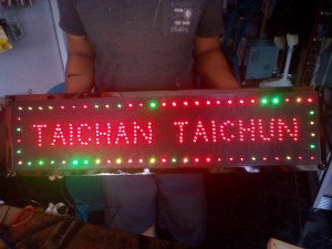 Tulisan Lampu Led Sign SATE TAICHAN TAICHUN - LIKE RUNNING TEXT