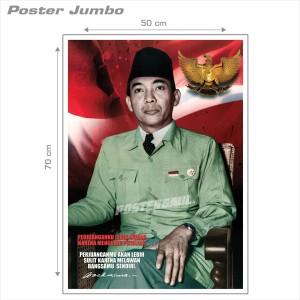 Poster PRESIDEN SOEKARNO 25 Jumbo size 50 x 70 cm .
