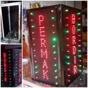 Tulisan Lampu Led Sign PERMAK BORDIR 3 DIMENSI - LIKE RUNNING TEXT