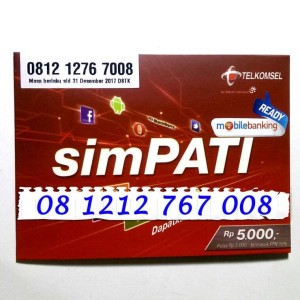 Perdana Nomor Cantik Simpati 3G Murah ABAB 0812 1212 767 008
