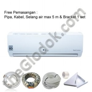 LG AC Split Dual Cool Eco Inverter 1 2 pk T06EMV Pasang .