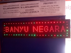 Tulisan Lampu Led Sign BANYUNEGARA MERAH - LIKE RUNNING TEXT