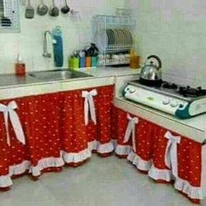 Jual Gorden Tirai Dapur Polkadot Poni Indah Barokah Collection Gorden Tirai Dapur Polkadot Poni