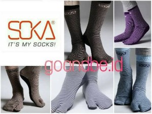 Kaos kaki Soka Essentials Stripe - Soka Jempol Pendek Motif