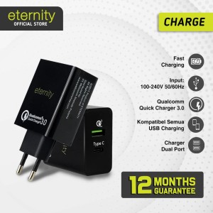Eternity Ultra Port Charger - 2 USB Port Fast Charging