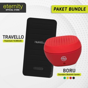 Eternity Travello Powerbank + Soundplus Boru Speaker (Paket Bundle)