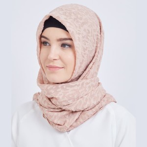 duapola Cotton Embroidry Hijab - 1500 Coklat Muda