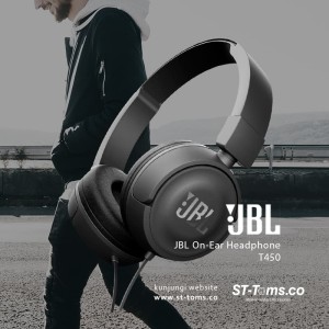 JBL On-Ear Headphone T450 - Hitam - Hitam