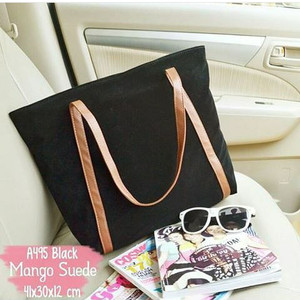 mango black suede bag