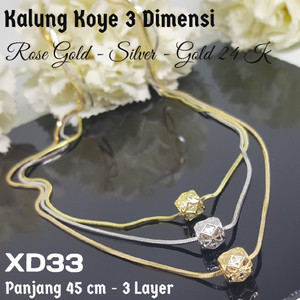 Kalung Korea Xuping Berliontin Gold Sg5 10 Emas 18k Beli Harga Murah Source · XD33 Kalung Koye Bola 3 Dimensi Silver Rose Gold Perhiasan Xuping Emas