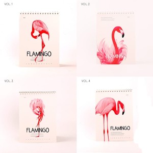Jual Beautiful Pink Flamingo Spiral Sketchbook A4 Buku Sketsa