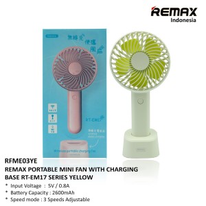 Mini Fan Portable Wireless with Aromatheraphy Original Remax YELLOW