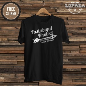 Kaos Tshirt Fastabiqul Khoirot Hitam Xl