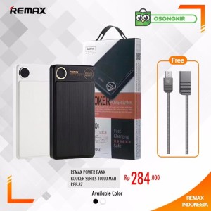 Promo Remax Powerbank Kooker RPP-87 series 10000mAh + Exclusive Cable
