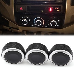 Car AC Heat Control Knobs Aluminum Panel Switch for Toyota Vios 2002-2006 Red
