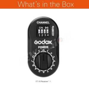 Godox 16 Channels Ftr-16 Remote Wireless Power-control Flash Trigger Receiver for Witstro Ad360 Ad180 Speedlite