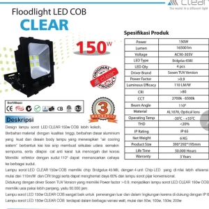Floodlight LED COB CLEAR 150watt
