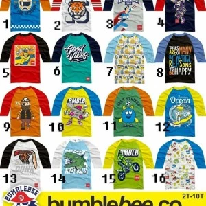 KAOS ANAK RAGLAN LAKI-LAKI BUMBLEBEE