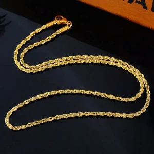 kalung tetanium stainless gold