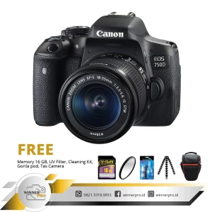 CANON EOS 750D KIT 18-55MM IS STM PAKET BONUS