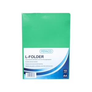 PEPACO, L FOLDER, A4, GREEN, 10 PC