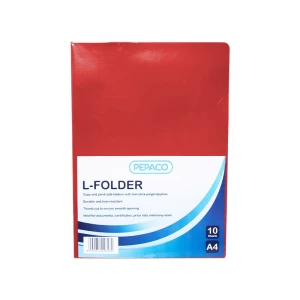PEPACO, L FOLDER, A4, RED, 10 PC