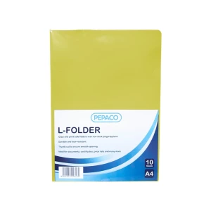 PEPACO, L FOLDER, A4, YELLOW, 10 PC