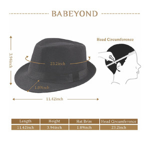 Gray, X-Large BABEYOND 1920s Mens Gatsby Gangster Vest Costume Accessories Set Fedora Hat