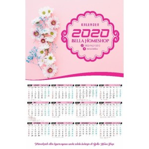 Kalender Dinding 1 Tahunan 12 Bulan 2020 Custom Foto Min Order 100