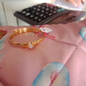 Jual Gelang Tangan Anak Bayi Emas Asli Mata Satu Gelang Bangle
