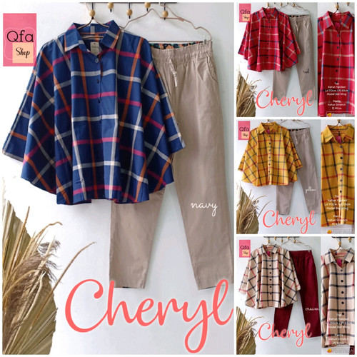 Foto Produk New Cheryl Set Setelan Celana Wanita Baju Kerja Modis LD 110cm dari Ilyassa Shop