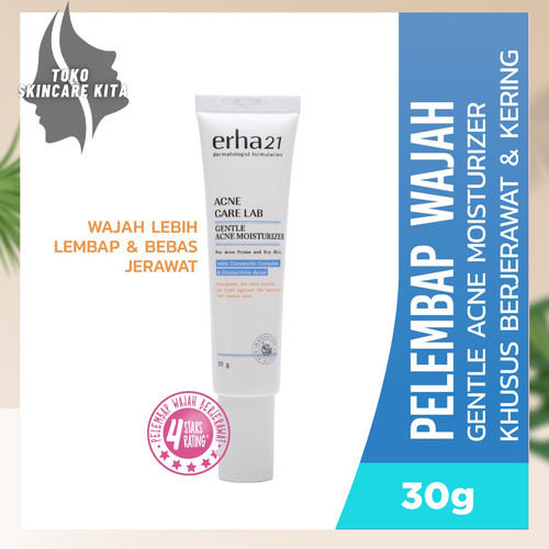 Foto Produk ERHA Gentle Acne Moisturize 30g - Pelembab Kulit Jerawat & Sensitif dari TOKO SKINCARE KITA