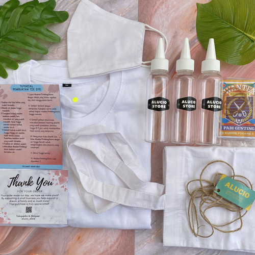 Foto Produk TIE DYE KIT (BAJU, TOTEBAG, MASKER) - S - DEWASA dari Alucio_Store