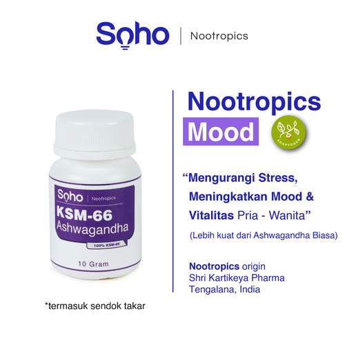 Foto Produk KSM 66-Ashwagandha Extract | Konsentrasi dan Stress Reduction | Herbal dari Soho Nootropics