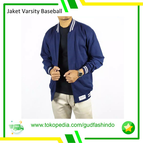 Foto Produk Jaket Pria Wanita Varsity Rosal Baseball - Biru, L dari Gudang Fashion Indonesia
