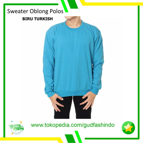 Foto Produk Sweater Polos Oblong L XL XXL Unisex Pria Wanita Bahan Fleece Tebal - Tulis Catatan, M dari Gudang Fashion Indonesia