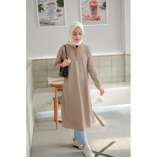 Foto Produk Mybamus Rivera Hoodie Tunic Khaki M14611 R86S2 dari Mybamus Official