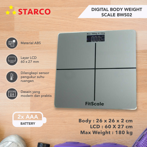 Foto Produk Timbangan Badan Digital Baterai AAA BWS02 dari Starco Official Store