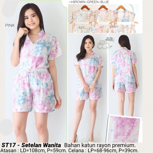 Foto Produk SETELAN MAULVI BAJU TIDUR PIYAMA FASHION ATASAN CELANA WANITA CEWEK - Blue dari Ace Sakura Fashion