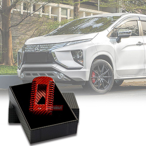 Foto Produk Permaisuri Key Case T-Carbon for Mitsubishi Pajero Sport, Xpander - Merah dari PERMAISURI
