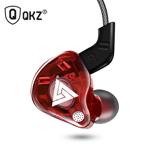 Foto Produk QKZ AK6 Earphone Headset Super Bass Dual Driver HiFi Gaming Headset - Merah dari Gadget Supplier ID