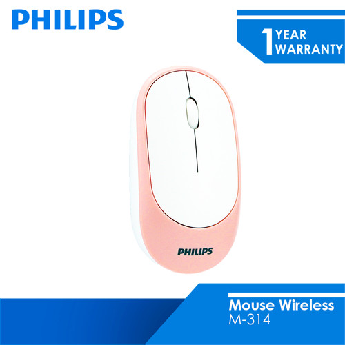Foto Produk Philips Mouse Wireless 2.4 GHZ M-314 - Merah Muda dari Philips Computer