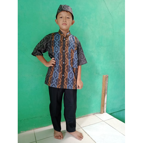 Foto Produk Baju Muslim Setelan Koko Anak 5 – 6 ... 13 Tahun Tangan Pendek - Size 5 dari Zarka Baby Shop