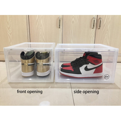 Foto Produk kotak sepatu transparan/shoes box ukuran besar (ekstra besar) - SIDE OPEN CLEAR dari watch store16
