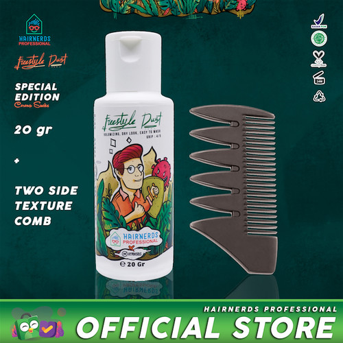 Foto Produk Hairnerds Professional FreestyleDust Special Edition + Texture Comb dari Hairnerds Professional
