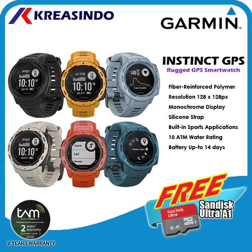 Foto Produk Garmin Instinct GPS Watch Garansi Resmi - Tundra dari Kreasindo Online