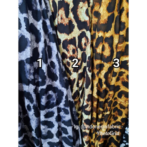 Foto Produk Kain Bahan Daster Homedress Gamis Kain rayon motif Leopard dari Toko Kain Grosir