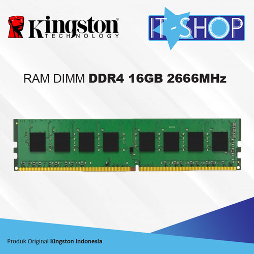 Foto Produk Kingston Memory LongDimm 16GB DDR4 - 2666 KVR25N19S8/16 dari IT-SHOP-ONLINE