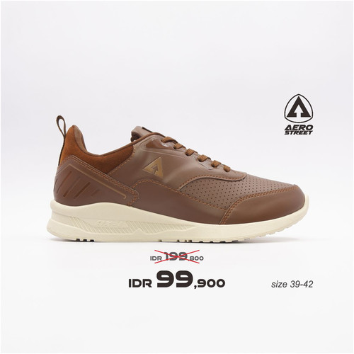 Foto Produk Aerostreet 39-42 Tiger Coklat - Sepatu Sneakers Casual Pria - 40 dari Aerostreet
