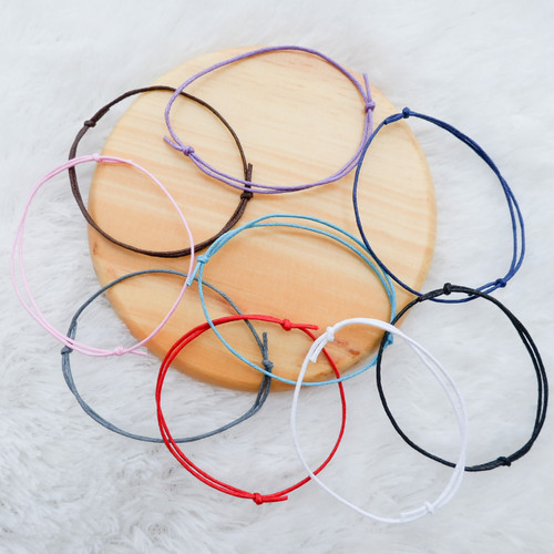 Foto Produk gelang tali kulit 1mm/gelang tali - Cokelat dari Gienscollection